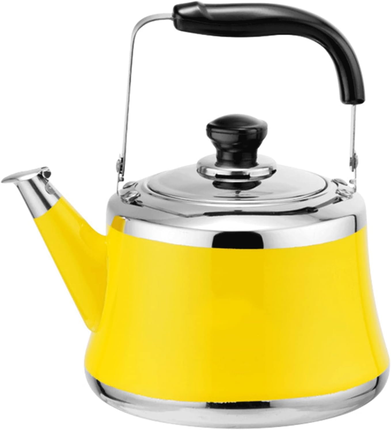 Tea kettle, Tea Kettle Stovetop, Stainless Steel Yellow Tea Pot ...