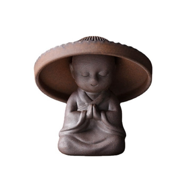 Tea pet ornaments, tea tray ornaments, multi-purpose tea strainer, ceramic tea pet ornaments, little monk leaking tea strainer, for home decoration tea room ornaments