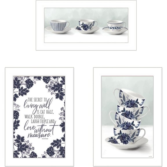 Tea tower with Cups and Sauces by House Fenway Framed Print Wood Multi-Color