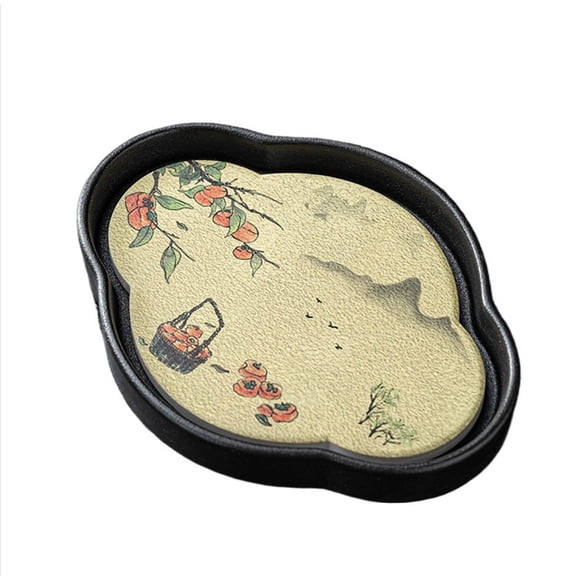 Tea tray, absorbent tea tray, ceramic small tea tray, tea accessories tray, retro tea service, for small tray for brewing dry tea, home tea tray