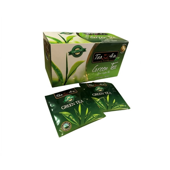 Tea4U Organic Green Tea, 25 Teabags