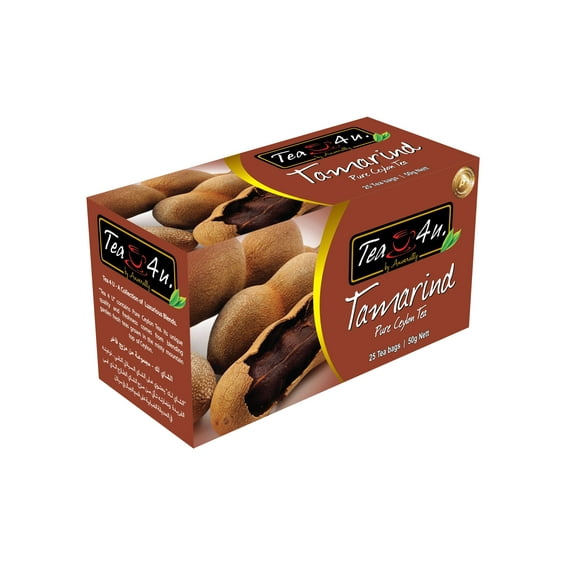 Tea4U Tamarind Black Tea Bags - Original Ceylon Tea - 25 Teabags - 50 Grams Net