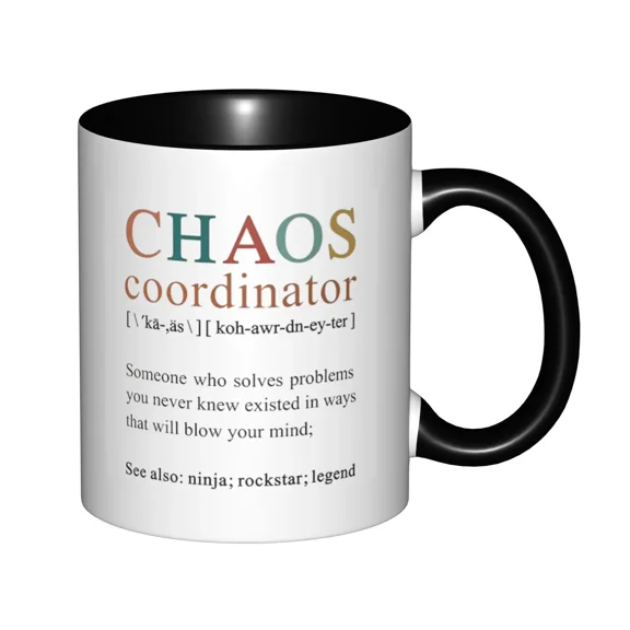 TeaC1her Employee Appreciation Farewell Chaos Coordinator Mugs With B H1andle Birthday Coffee Mugs Ceramic Tea Cups 11oz