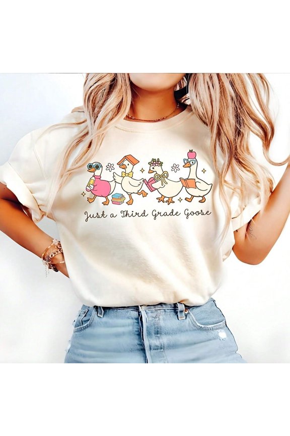 TeaC1her Silly Goose S1Hirt, Third Grade TeaC1her T1EE, Cute Back To School S1Hirt, Preppy Floral Third Grade TeaC1her T1EE, Funny Gift For TeaC1her