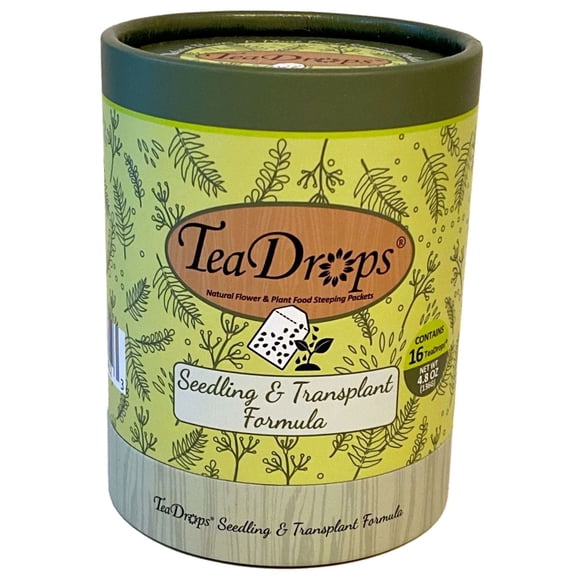 TeaDrops® SEEDLING + TRANSPLANT Organic Liquid Fertilizer Packets (16 Count)