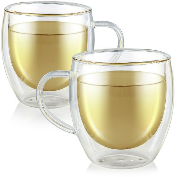 Teabloom CLARITY® DOUBLE WALL GLASS TEACUPS-Set of 2