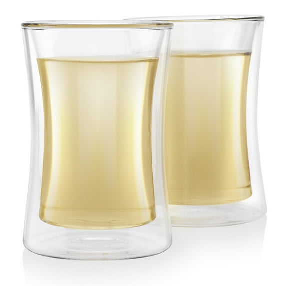 Teabloom Milano Modern Insulated Glass Cups