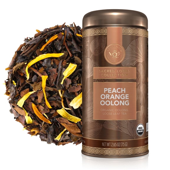 Teabloom Peach Orange Oolong Loose Leaf Tea Canister