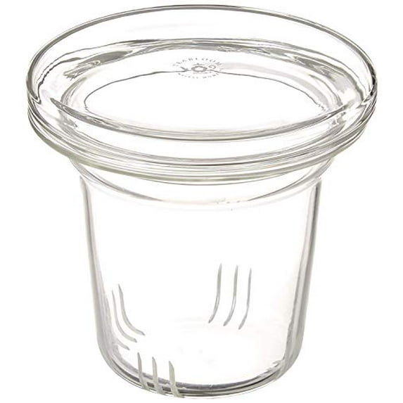 Teabloom Universal Glass Tea Infuser with Multi-Functional Lid - Lead-Free and Non-Toxic Glass Filter for Loose Tea Leaves