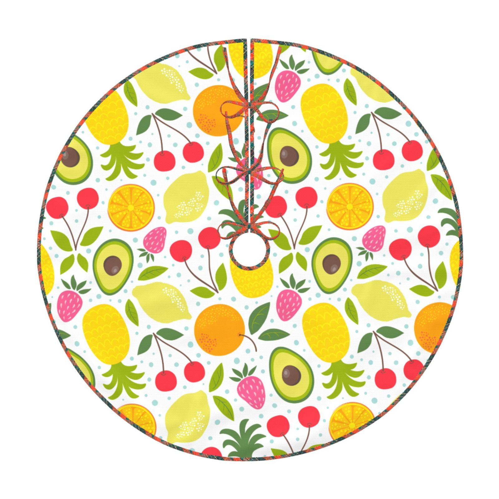 Teaboi Avocado And Pineapple for Christmas Tree Skirt, Christmas Tree ...