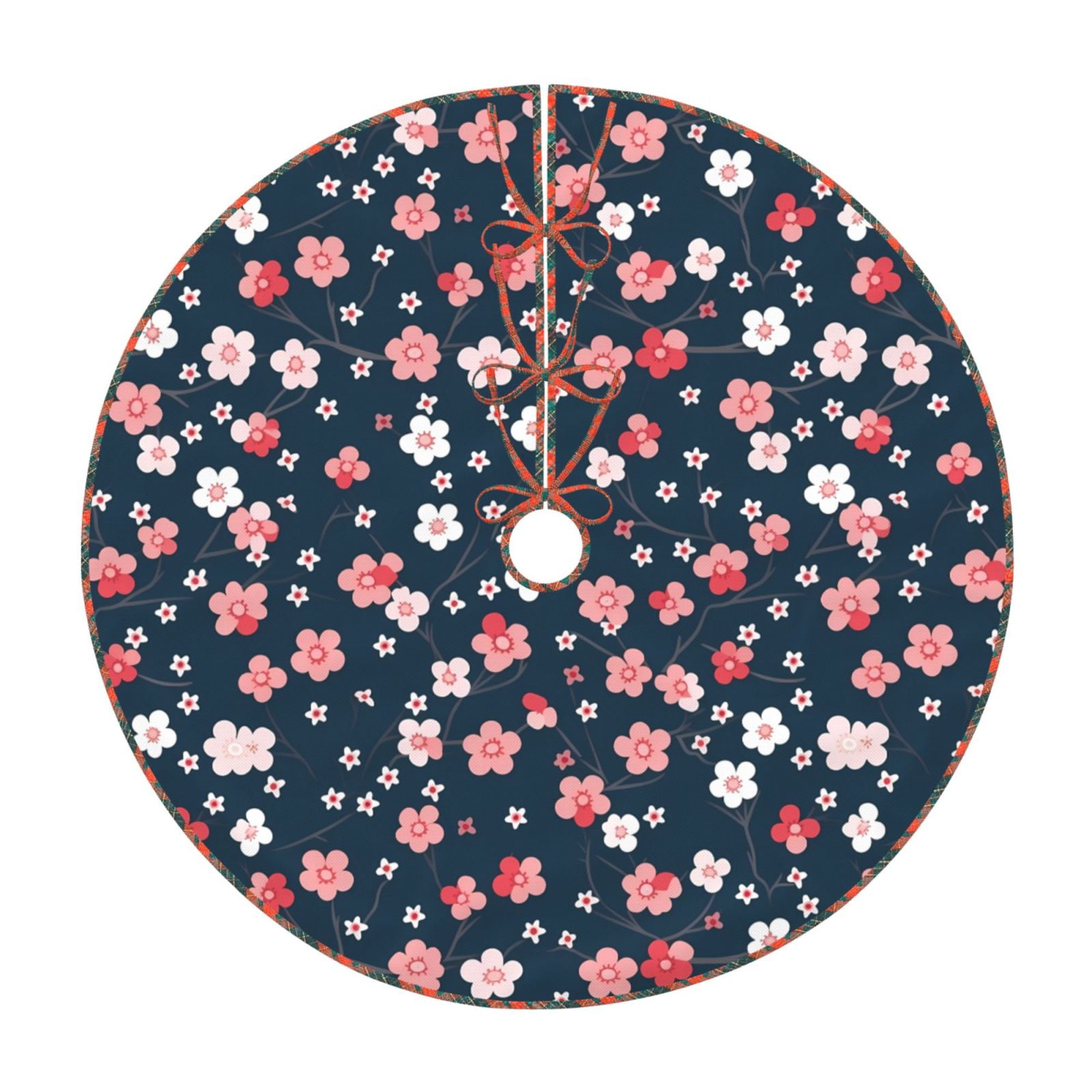 Teaboi Cherry Blossoms for Christmas Tree Skirt, Christmas Tree ...