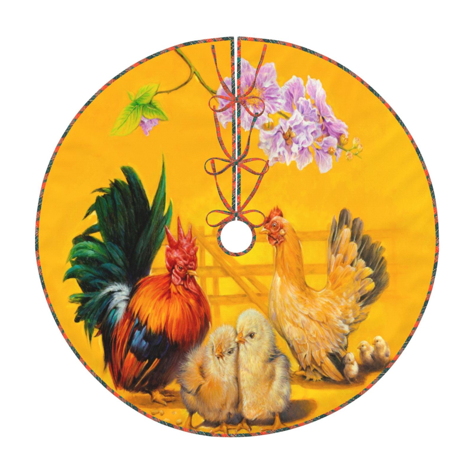 Teaboi The Chicken Family for Christmas Tree Skirt, Christmas Tree ...