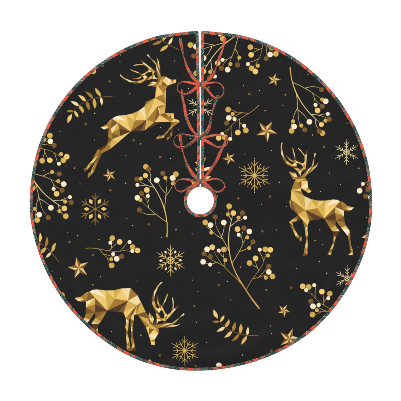 Teaboi Christmas Gold Deers1 for Christmas Tree Skirt, Christmas Tree ...