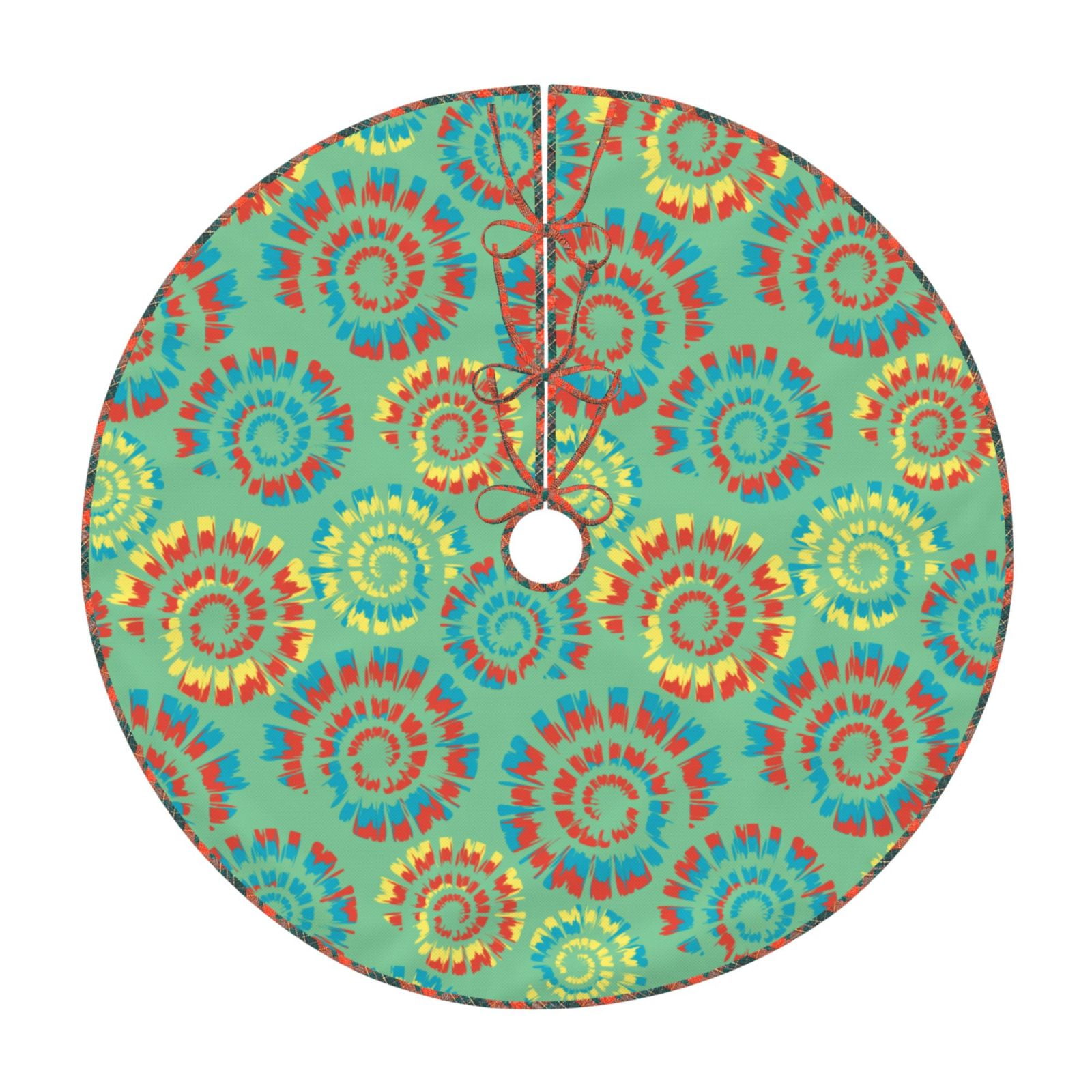 Teaboi Colourful Tie Dye for Christmas Tree Skirt, Christmas Tree ...