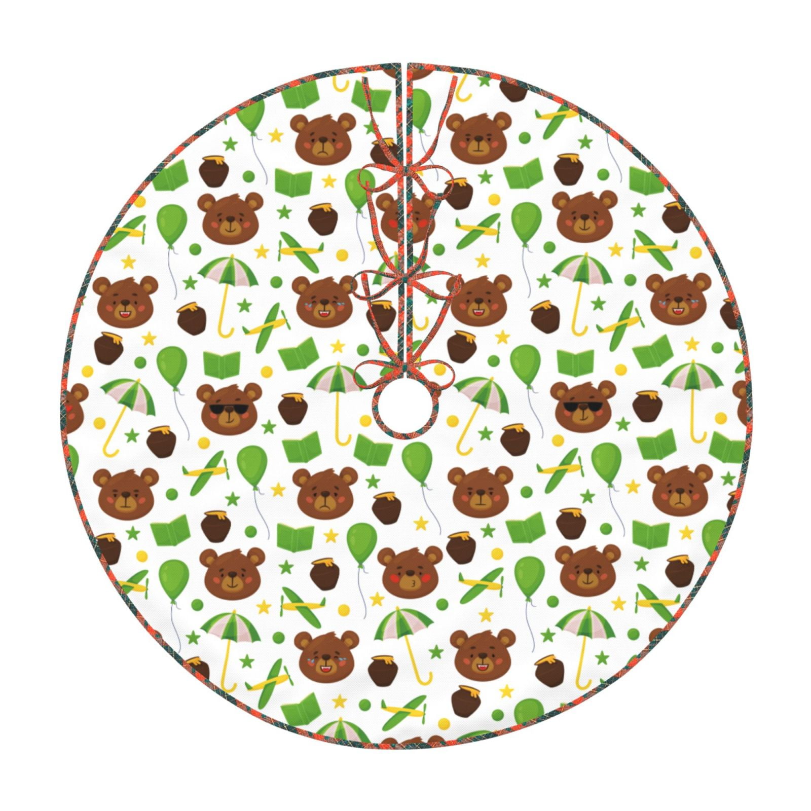 Teaboi Cute Bear for Christmas Tree Skirt, Christmas Tree Decoration ...