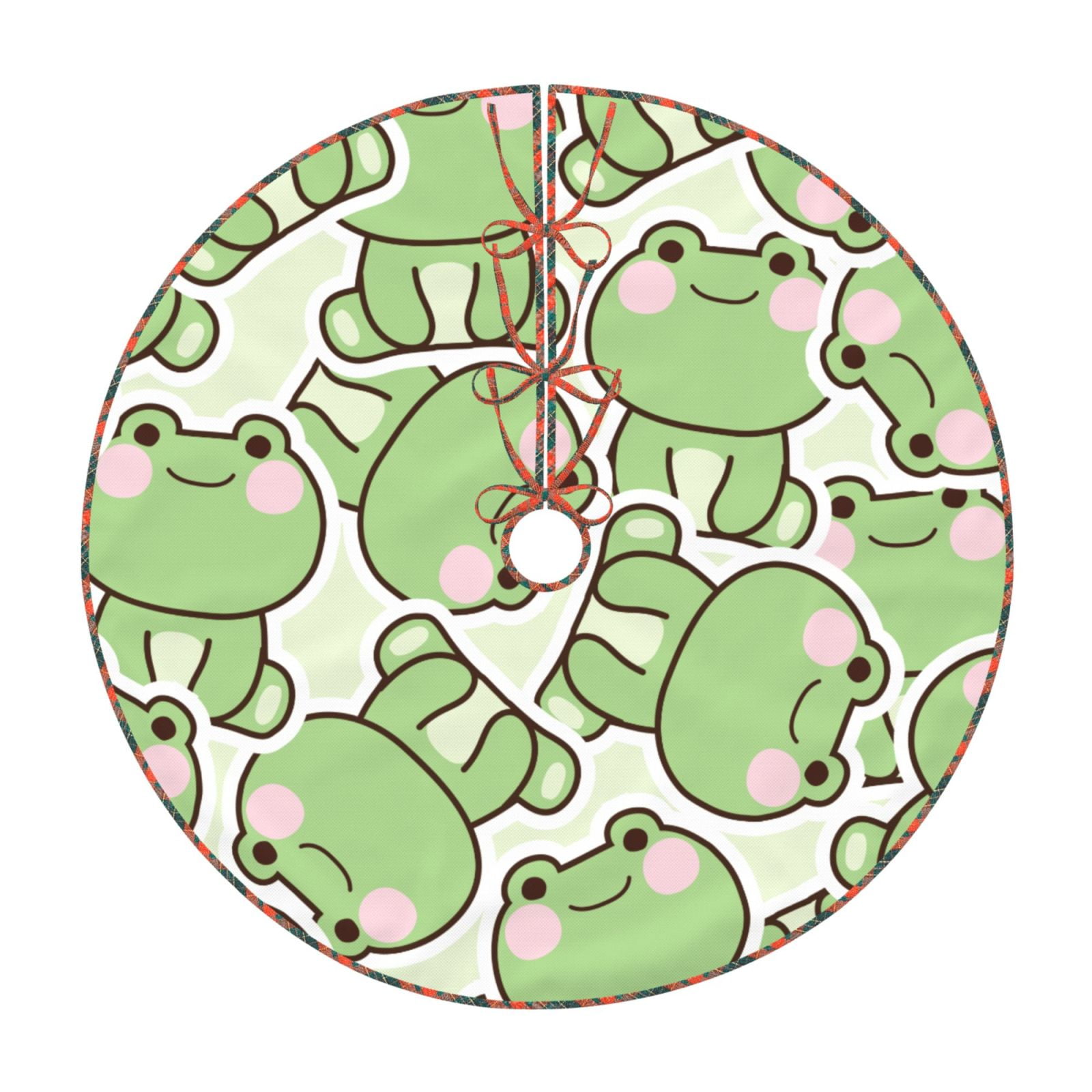Teaboi Cute Frog for Christmas Tree Skirt, Christmas Tree Decoration ...