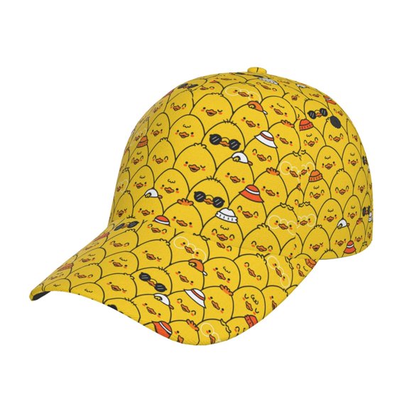 Teaboi Funny Ducks Pattern Baseball Cap, UV Protection Adjustable Sports Cap, Outdoor Hat for Men and Women