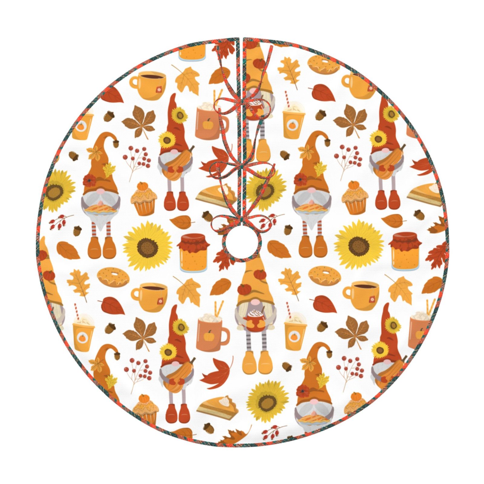 Teaboi Gnomes Autumn Harvest for Christmas Tree Skirt, Christmas Tree ...