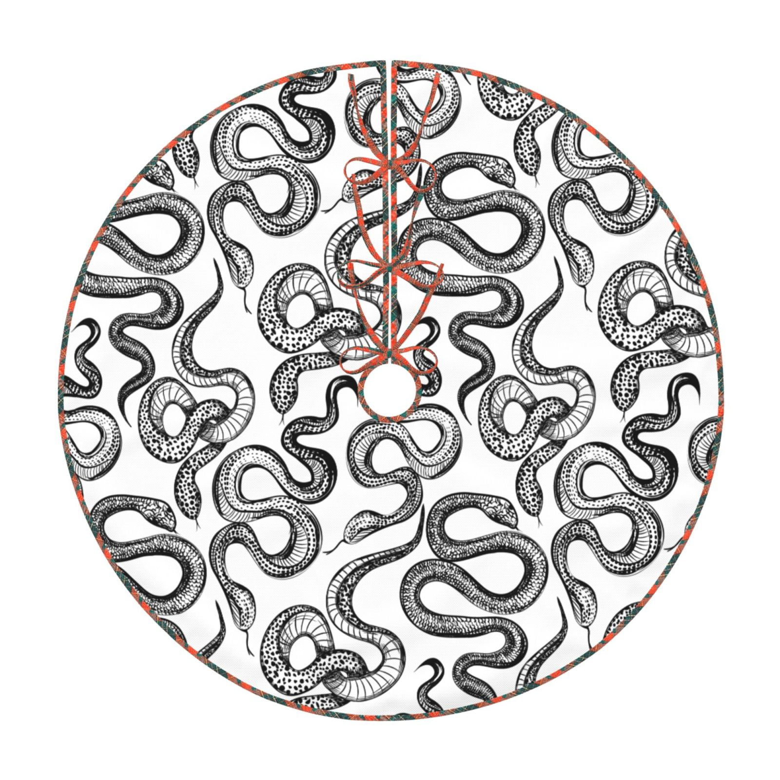 Teaboi Hand Drawn Snake for Christmas Tree Skirt, Christmas Tree ...