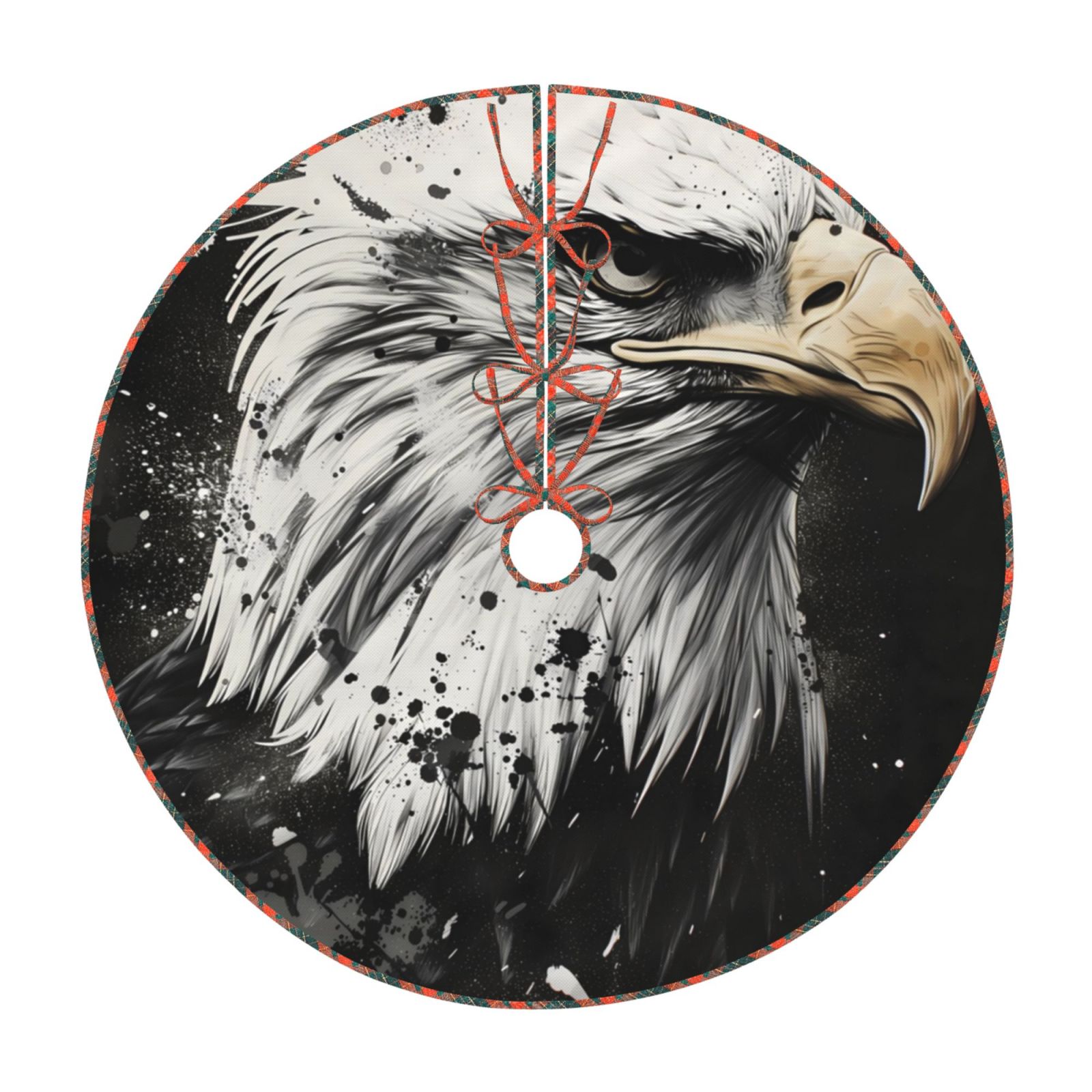 Teaboi Ink Style Bald Eagle for Christmas Tree Skirt, Christmas Tree ...