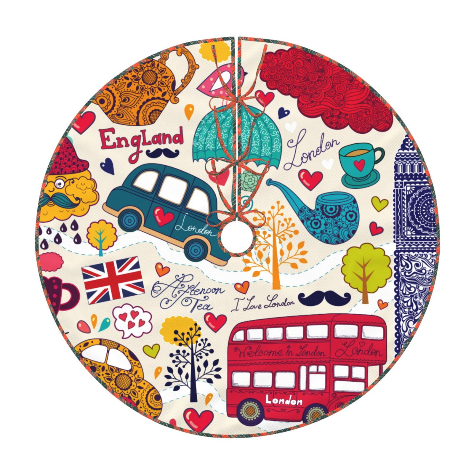 Teaboi London Symbols for Christmas Tree Skirt, Christmas Tree ...