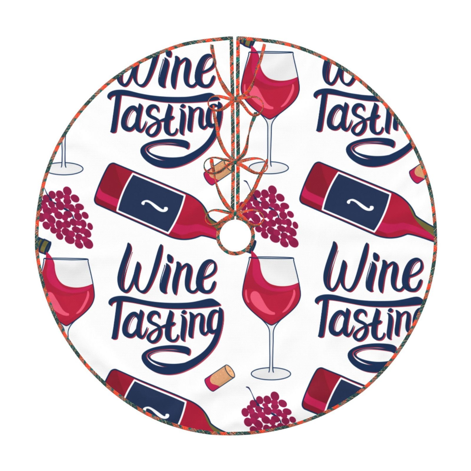 Teaboi Red Wine Glass Bottle for Christmas Tree Skirt, Christmas Tree ...