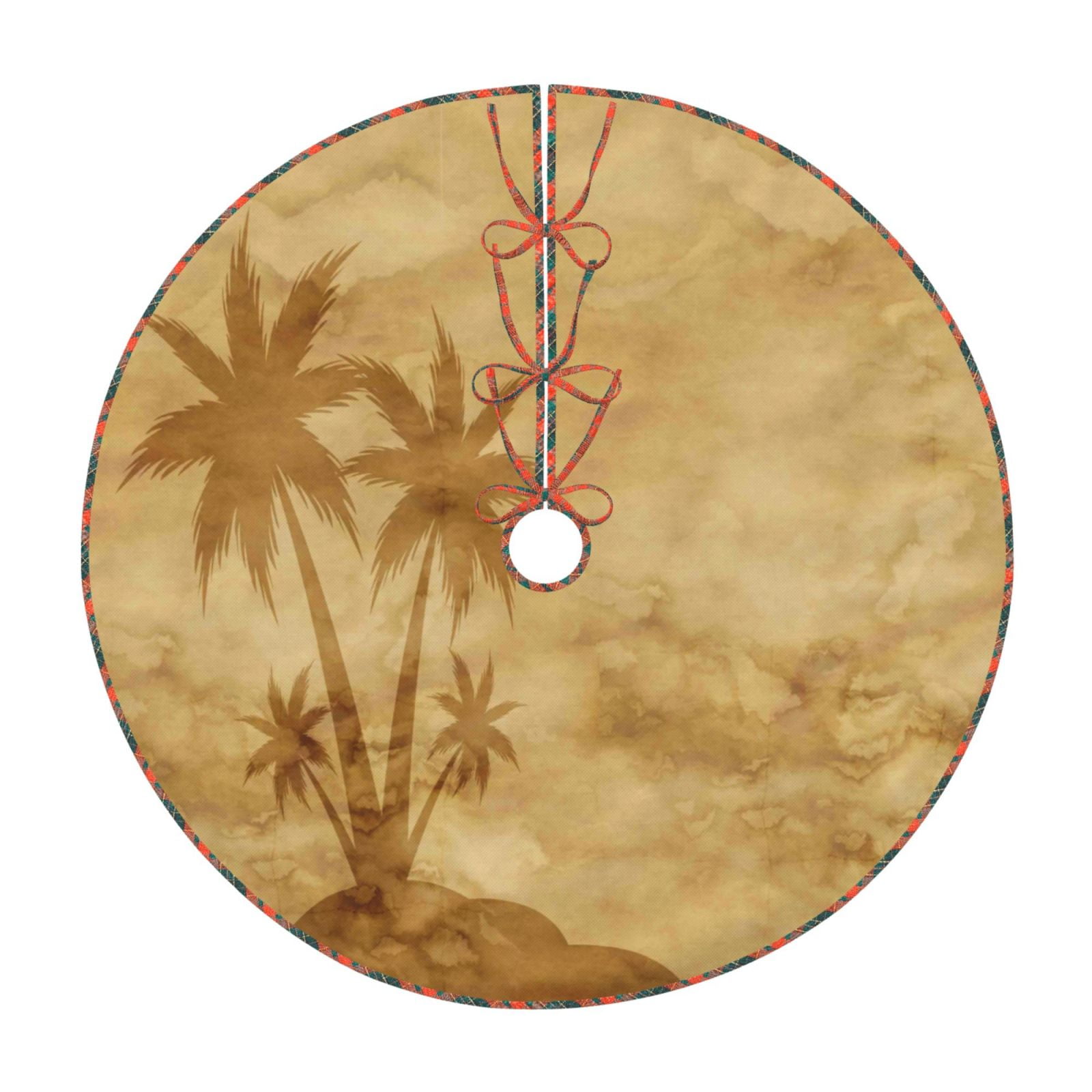Teaboi Retro Palm Tree for Christmas Tree Skirt, Christmas Tree ...