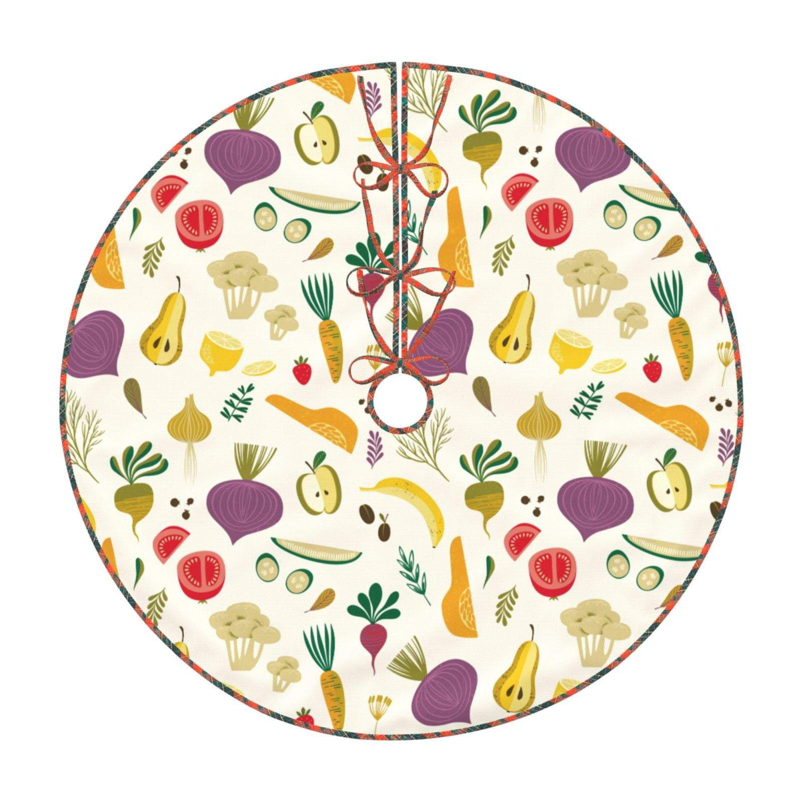 Teaboi Vegetable for Christmas Tree Skirt, Christmas Tree Decoration ...
