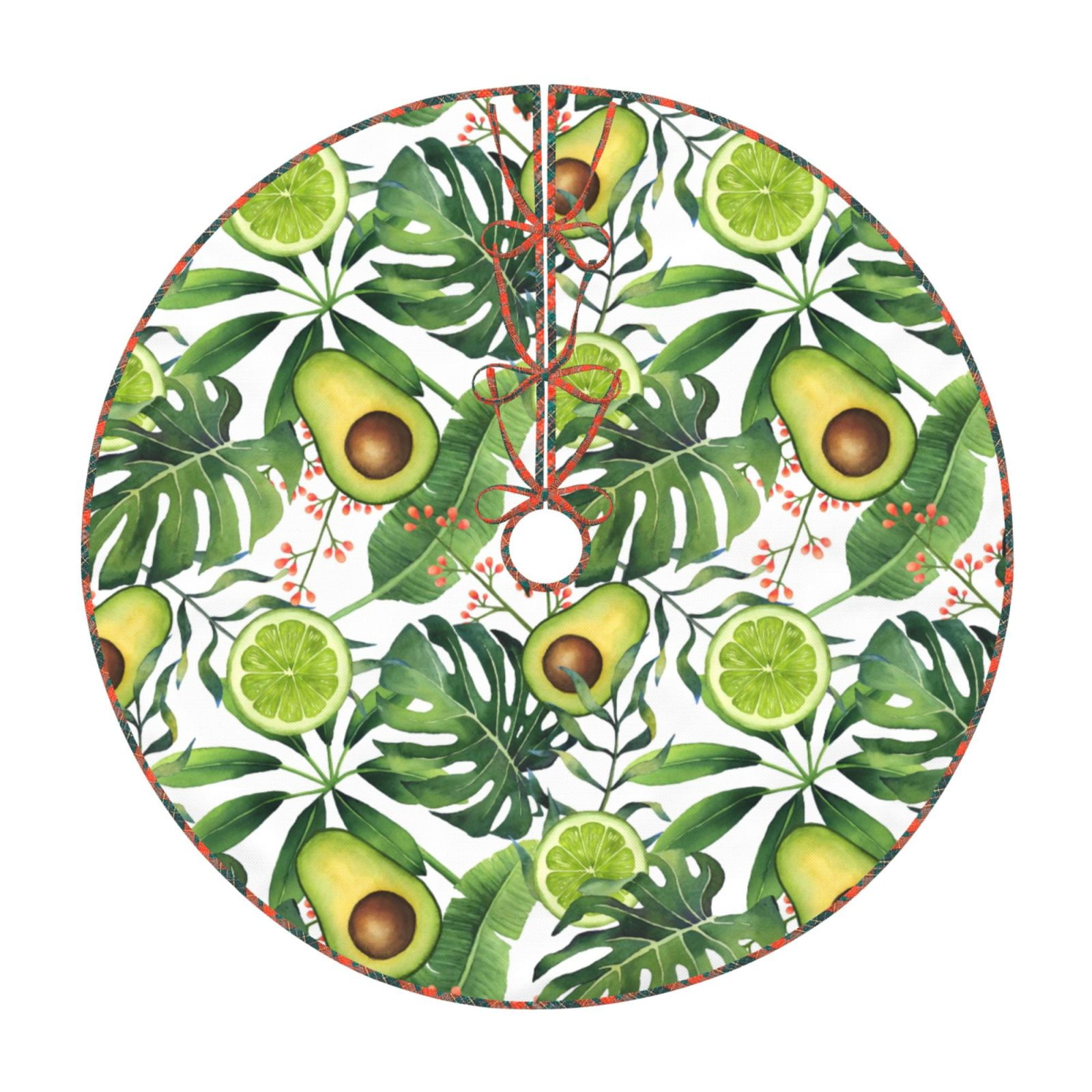 Teaboi Watercolor Green Tropical for Christmas Tree Skirt, Christmas ...