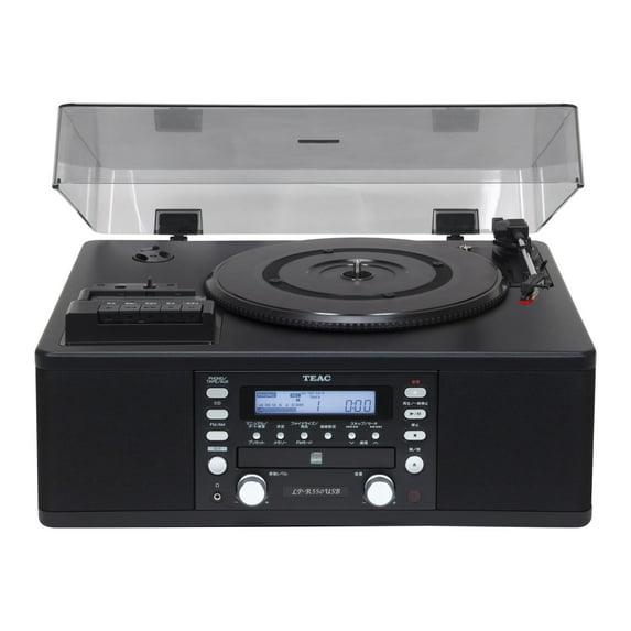 Teac LP-R550USB CD/Recorder/Cassette/USB/Tuner Turntable System w/ Player, Black
