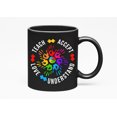 thumbnail image 1 of Teach, Accept, Love, Understand, World Autism Awareness Day, Black 11oz Ceramic Mug, 1 of 5
