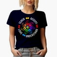 thumbnail image 1 of Teach, Accept, Love, Understand, World Autism Awareness Day, Navy Blue T-Shirt, Medium, 1 of 5