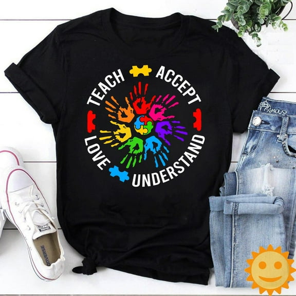 Teach Accept Understand Love Vintage T-Shirt, Autism Awareness Shirt, Autism Shirt, Autism Lovers Shirt, Autism Proud Shirt, Teacher Shirt