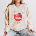 thumbnail image 1 of Teach Apple Watercolor - Lightweight Garment Dyed Sweatshirt, 1 of 5