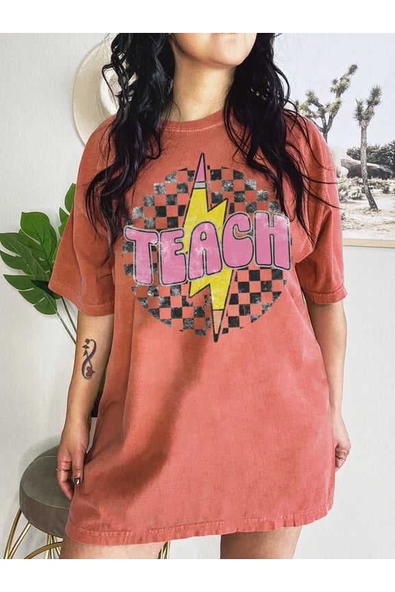 Teach Checkered T-Shirt