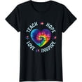 thumbnail image 1 of Teach Hope Love Inspire Autism Awareness Teacher Tie Dye T-Shirt, 1 of 3