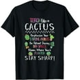 thumbnail image 1 of Teach Like A Cactus Funny Women's Teaching Gift Teacher T-Shirt100% cotton short-sleeved shirt for both men and women, 1 of 6