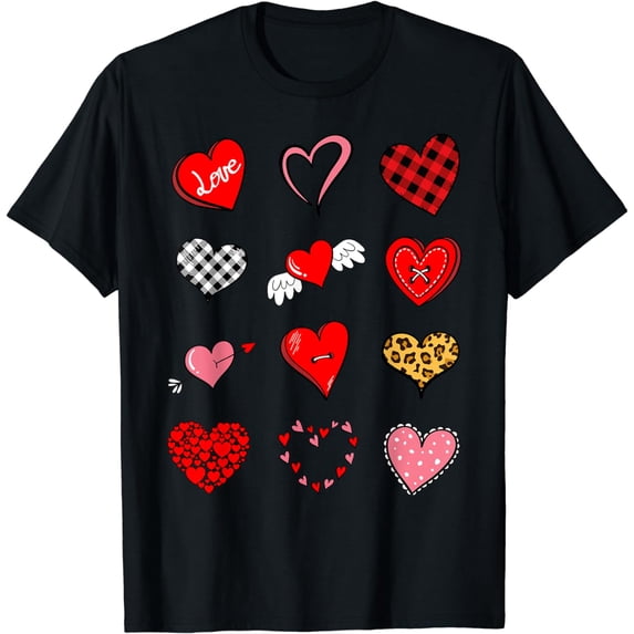 Teach Love Hearts Valentines Day Shirts for Teachers T-Shirt