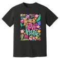 thumbnail image 1 of Teach Love Inspire Boho Floral Retro Teacher Life Gift Comfort Color T-Shirt, Unisex, up to size 4XL, 1 of 4
