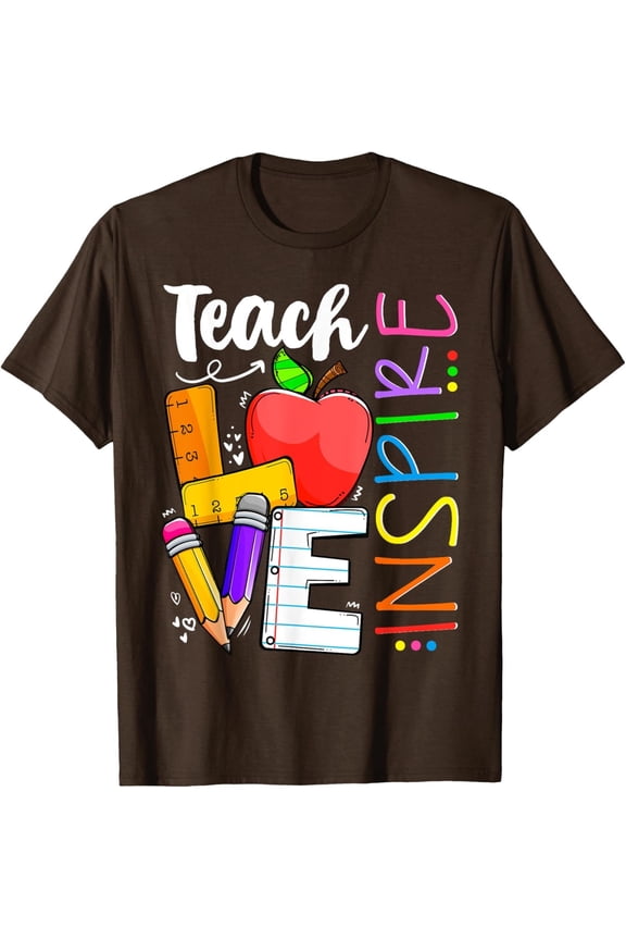 Teach Love Inspire Cute Teacher Design for Men and Wo Unisex T-Shirt hot