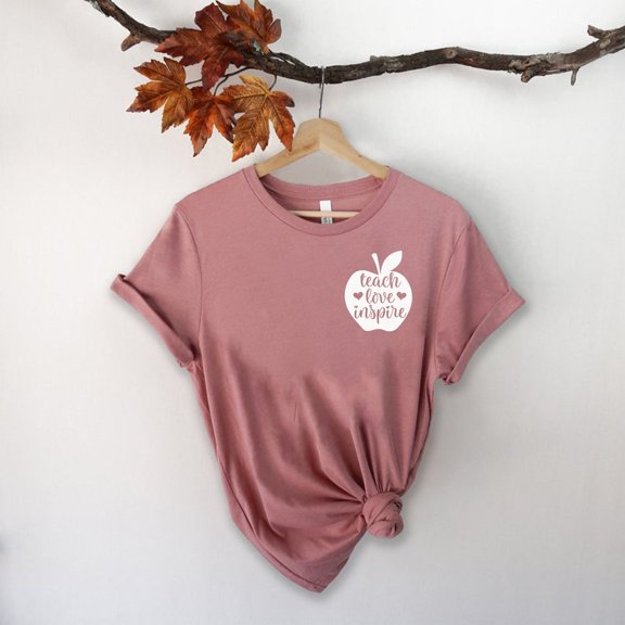 Teach Love Inspire Shirt, Teacher Gift, Teacher Shirt, Elementary School Teacher Shirt, Pr