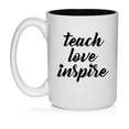 thumbnail image 1 of Teach Love Inspire Teacher Ceramic Coffee Mug Tea Cup Gift for Her, Him, Friend, Coworker, Wife, Husband (15oz White), 1 of 1