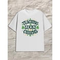 thumbnail image 1 of Teach Lucky Charms Men white Classic casual T-shirt, street style, summer casual wear, perfect for gift giving Classic Unisex Shirt Crewneck tshirts, 1 of 7