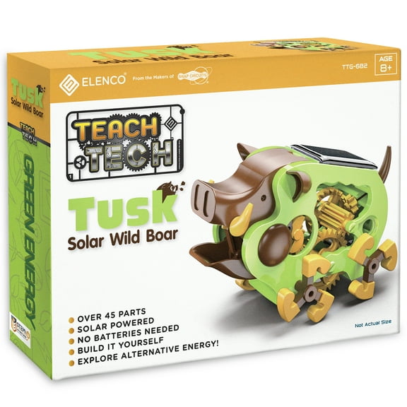 Teach Tech Tusk Wild Boar Solar Robot Crawler Stem Building Set for Kids