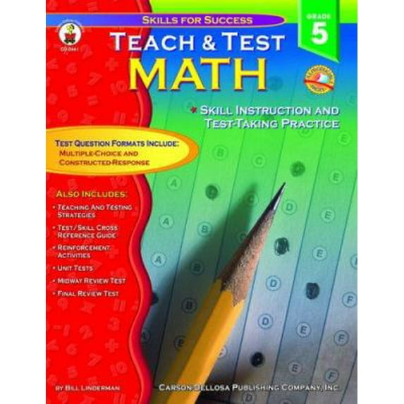Pre-Owned Teach & Test Math, Grade 5 (Paperback) 0887247679 9780887247675