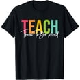 thumbnail image 1 of Teach Them To Be Kind Back to School Cute Teacher Kindness T-Shirt Black Large, 1 of 4