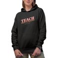 thumbnail image 1 of Teach Them to Be Kind Quote feat. Smiling Faces Art, Teacher Merch Gift, Black Hooded Sweatshirt or Hoodie, 3XL, 1 of 5