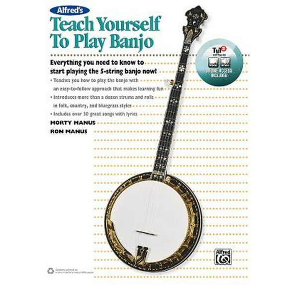 Pre-Owned Teach Yourself Alfred's Teach Yourself to Play Banjo: Everything You Need to Know to Start Playing the 5-String Banjo, Book & , (Paperback)