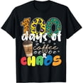 thumbnail image 1 of Teacher 100 days Of School 100 Days Of Coffee And Chaos T-Shirt, 1 of 4