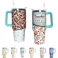 thumbnail image 1 of Teacher 40 oz Tumbler Appreciation Gifts for Women with Handle Insulated Stainless Steel Thank You Teacher Travel Coffee Mug with Lid and Straw Gifts, 1 of 6